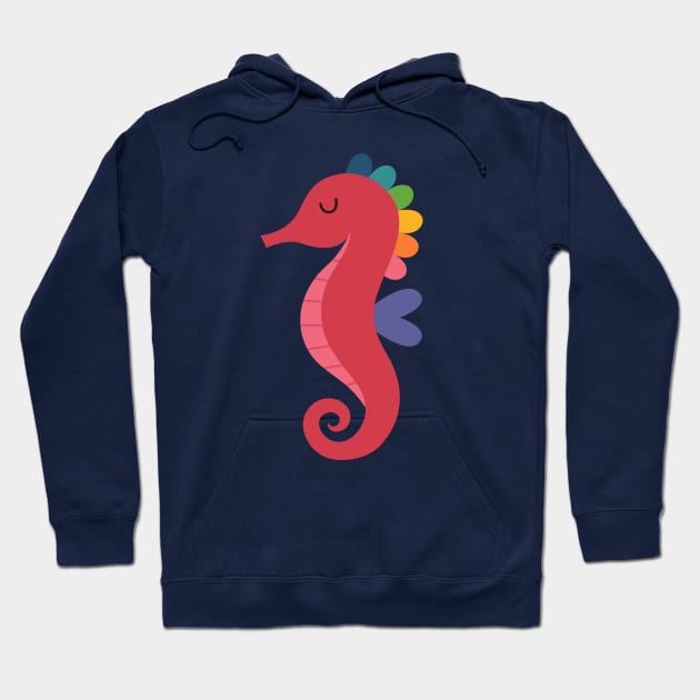 Rainbow Seahorse Hoodie by AndyWestface